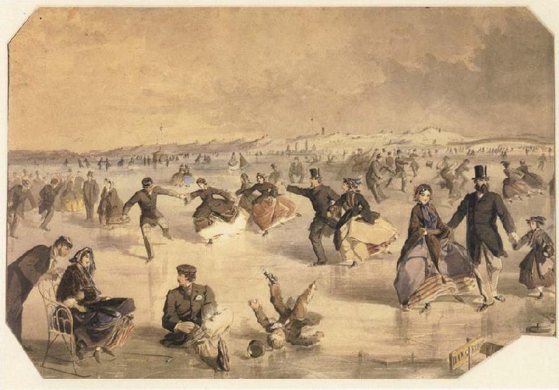 Winslow Homer Skating in Central Park Germany oil painting art